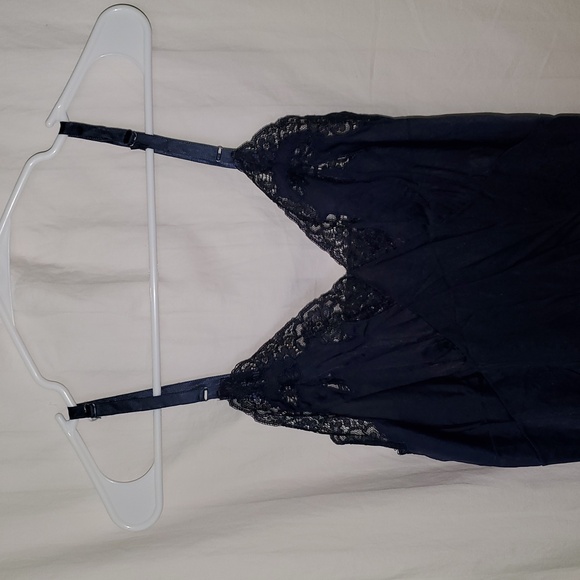 Vintage 40s 50s Seamprufe Floral Lace Nylon Nightgown Slip Dress - Picture 3 of 12